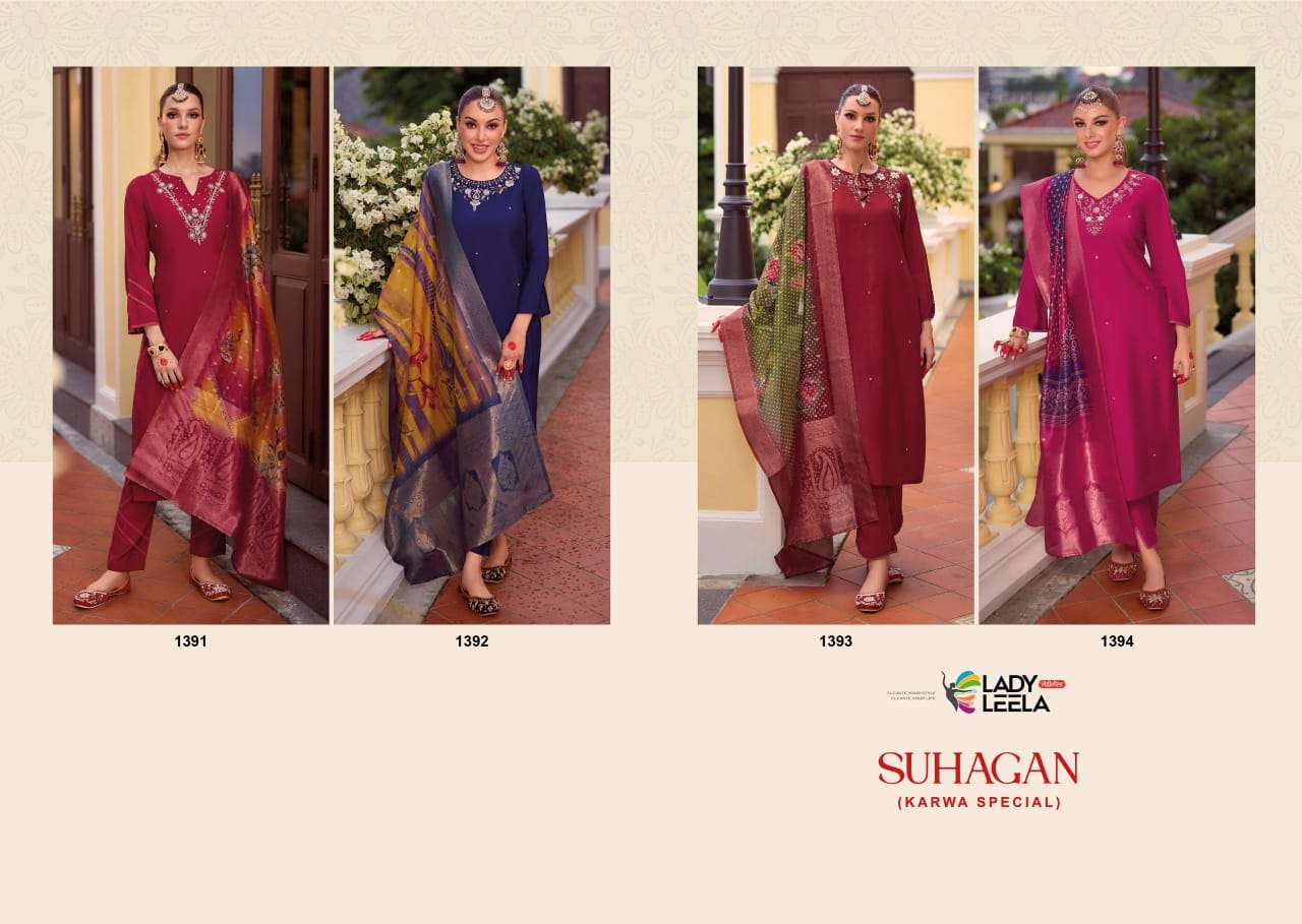  LADY LEELA SUHAGAN VISCOSE FANCY DESIGNER LADIES SUIT