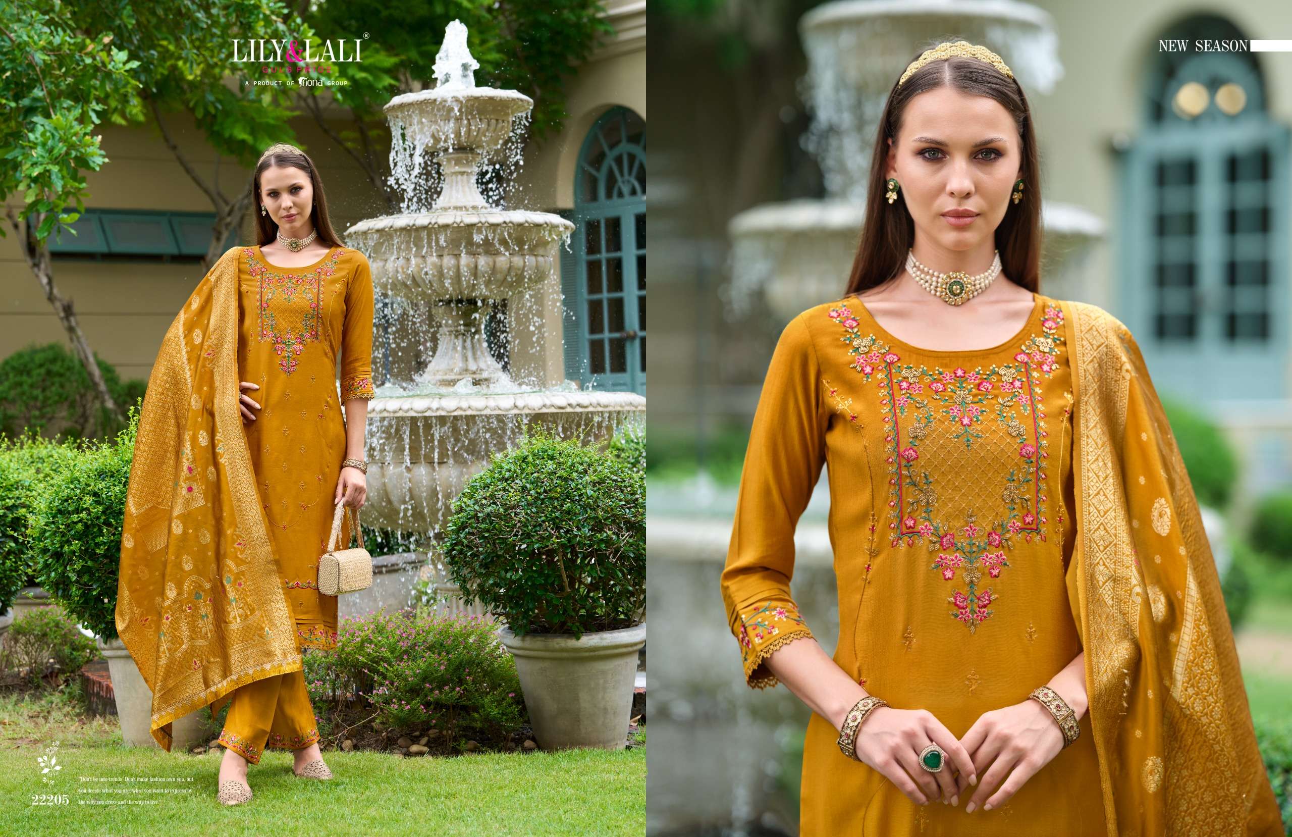 LILY AND LALI HASMEENA VOL 4 VISCOSE EMBROIDERIES FANCY SUIT