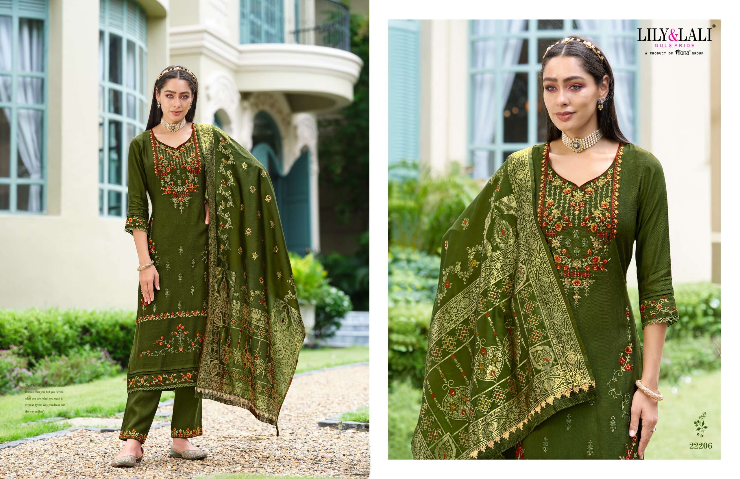LILY AND LALI HASMEENA VOL 4 VISCOSE EMBROIDERIES FANCY SUIT