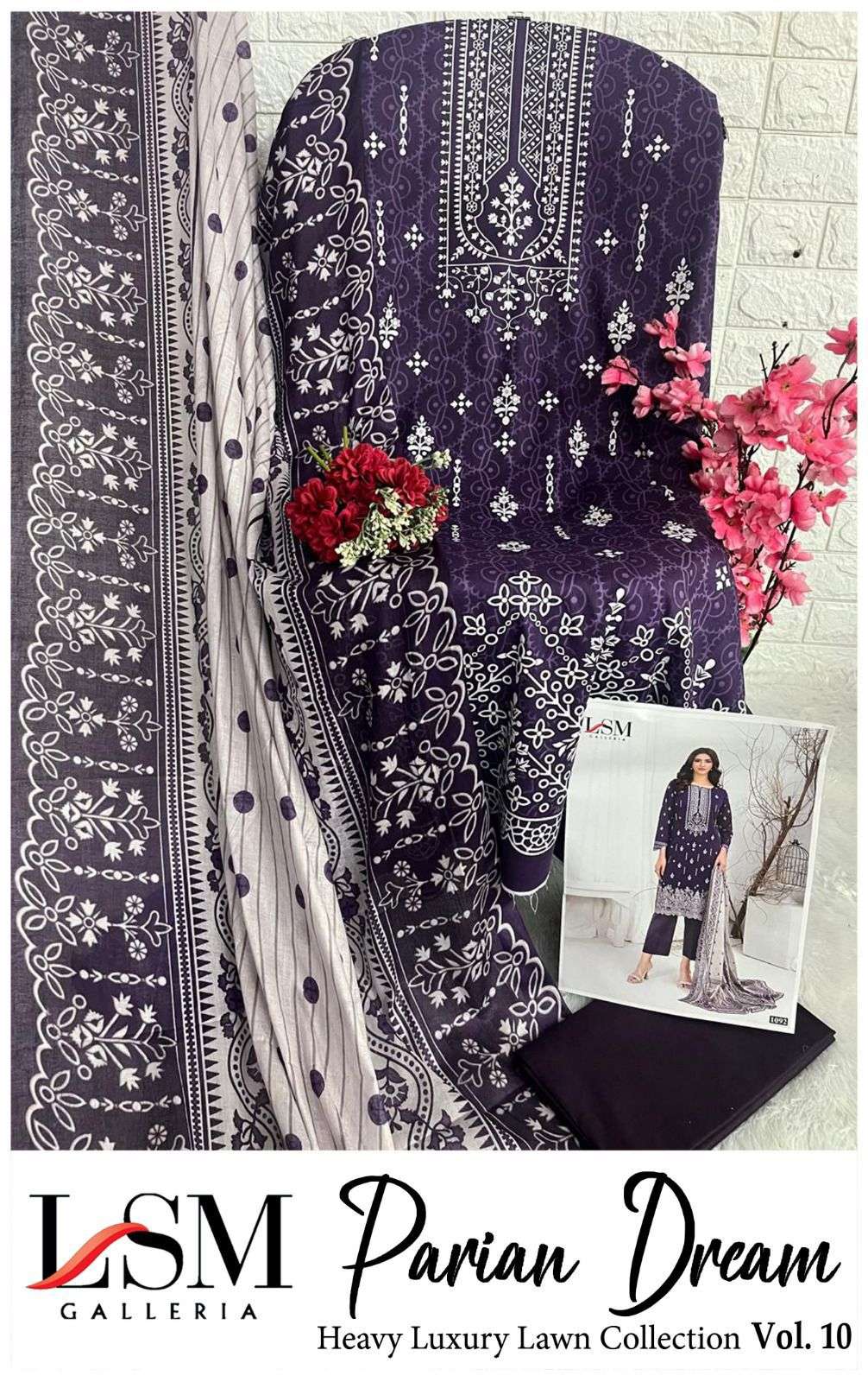 LSM GALLERIA PARIAN DREAM VOL 10 LAWN COTTON DIGITAL PRINT SUIT