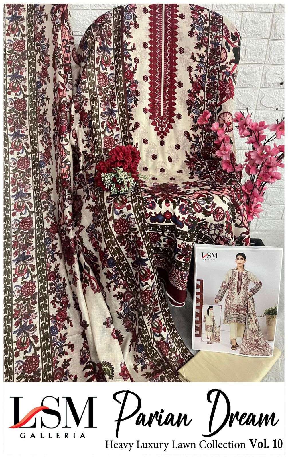 LSM GALLERIA PARIAN DREAM VOL 10 LAWN COTTON DIGITAL PRINT SUIT