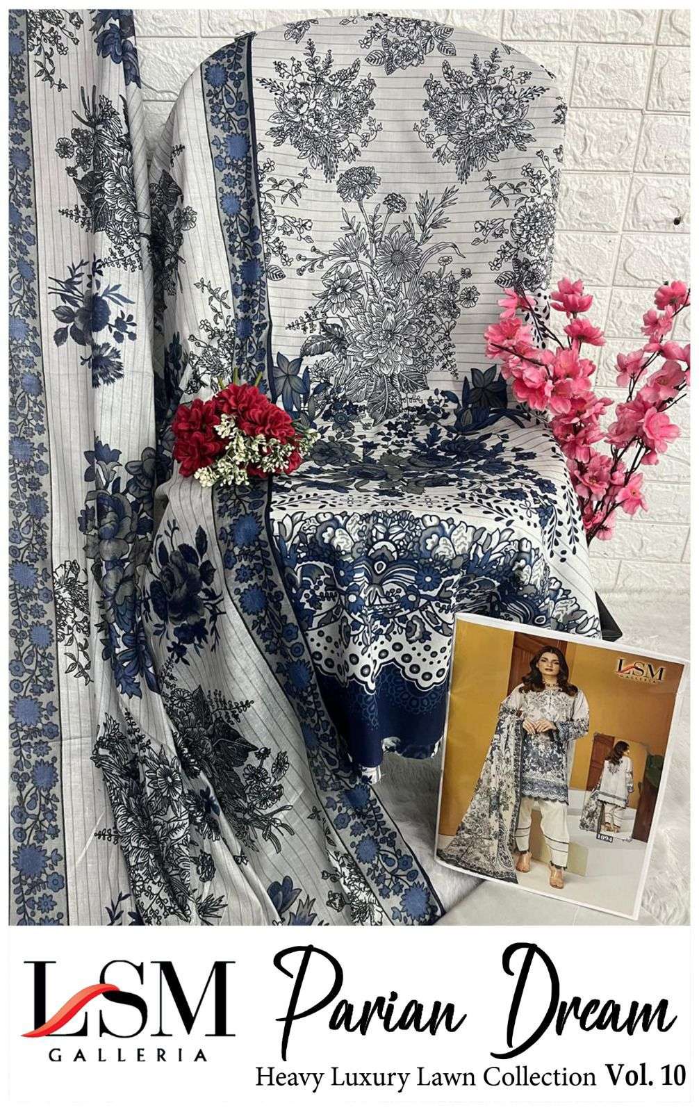 LSM GALLERIA PARIAN DREAM VOL 10 LAWN COTTON DIGITAL PRINT SUIT