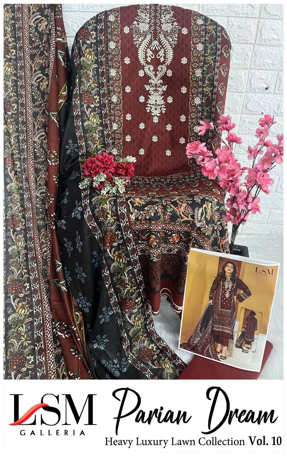 LSM GALLERIA PARIAN DREAM VOL 10 LAWN COTTON DIGITAL PRINT SUIT