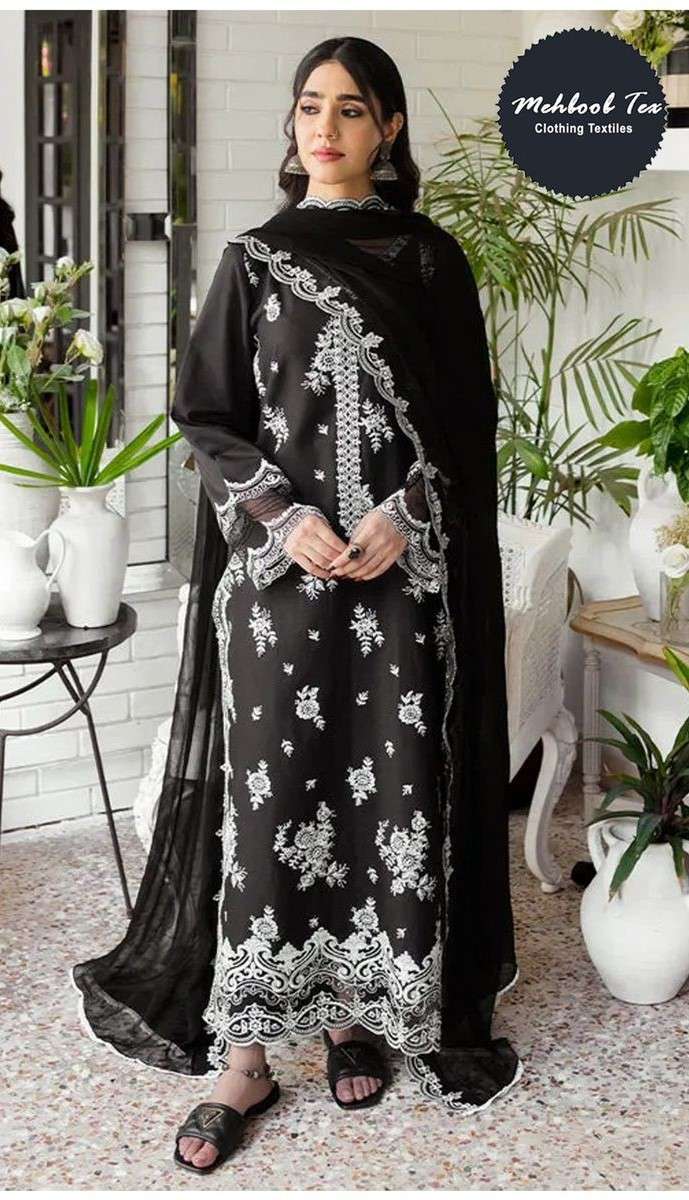 MEHBOOB TEX DESIGN NO - 1427 HEAVY EMBROIDERED PARTY WEAR SUIT 