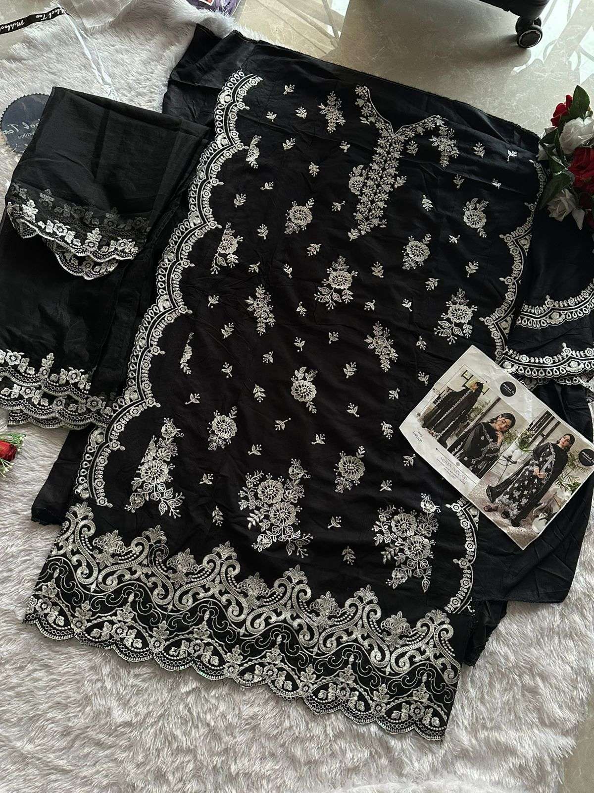 MEHBOOB TEX DESIGN NO - 1427 HEAVY EMBROIDERED PARTY WEAR SUIT 