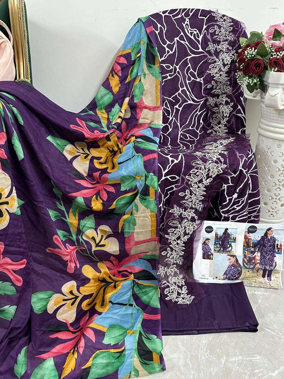 MEHBOOB TEX M.BASIC DESIGN NO - 1414 ABE COLOUR EDITION PURE COTTON PAKISATANI SUIT