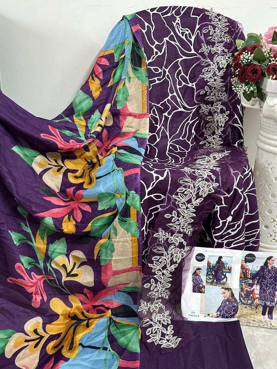 MEHBOOB TEX M.BASIC DESIGN NO - 1414 ABE COLOUR EDITION PURE COTTON PAKISATANI SUIT