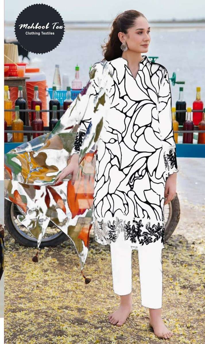 MEHBOOB TEX M.BASIC DESIGN NO - 1414 ABE COLOUR EDITION PURE COTTON PAKISATANI SUIT