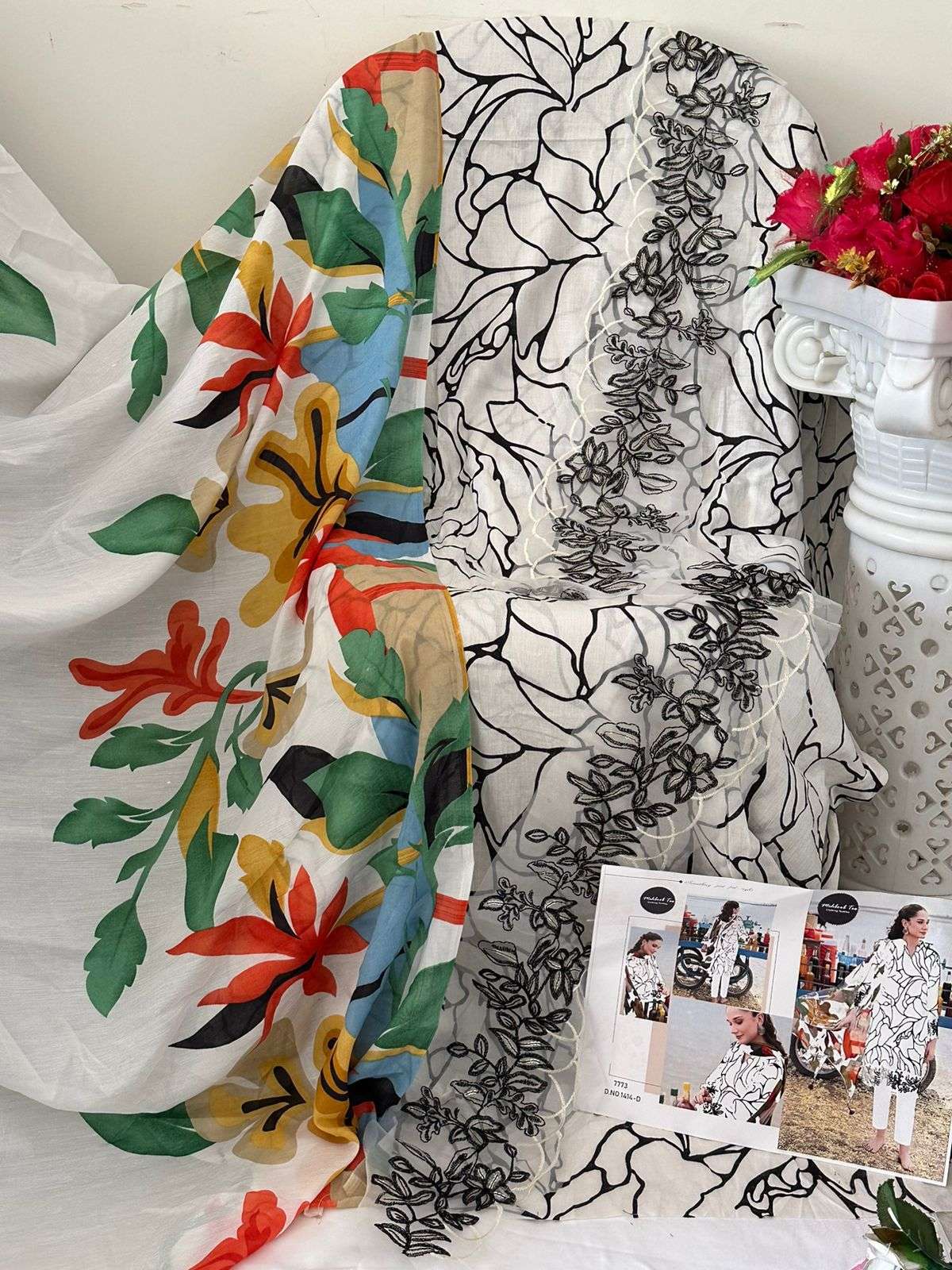 MEHBOOB TEX M.BASIC DESIGN NO - 1414 ABE COLOUR EDITION PURE COTTON PAKISATANI SUIT
