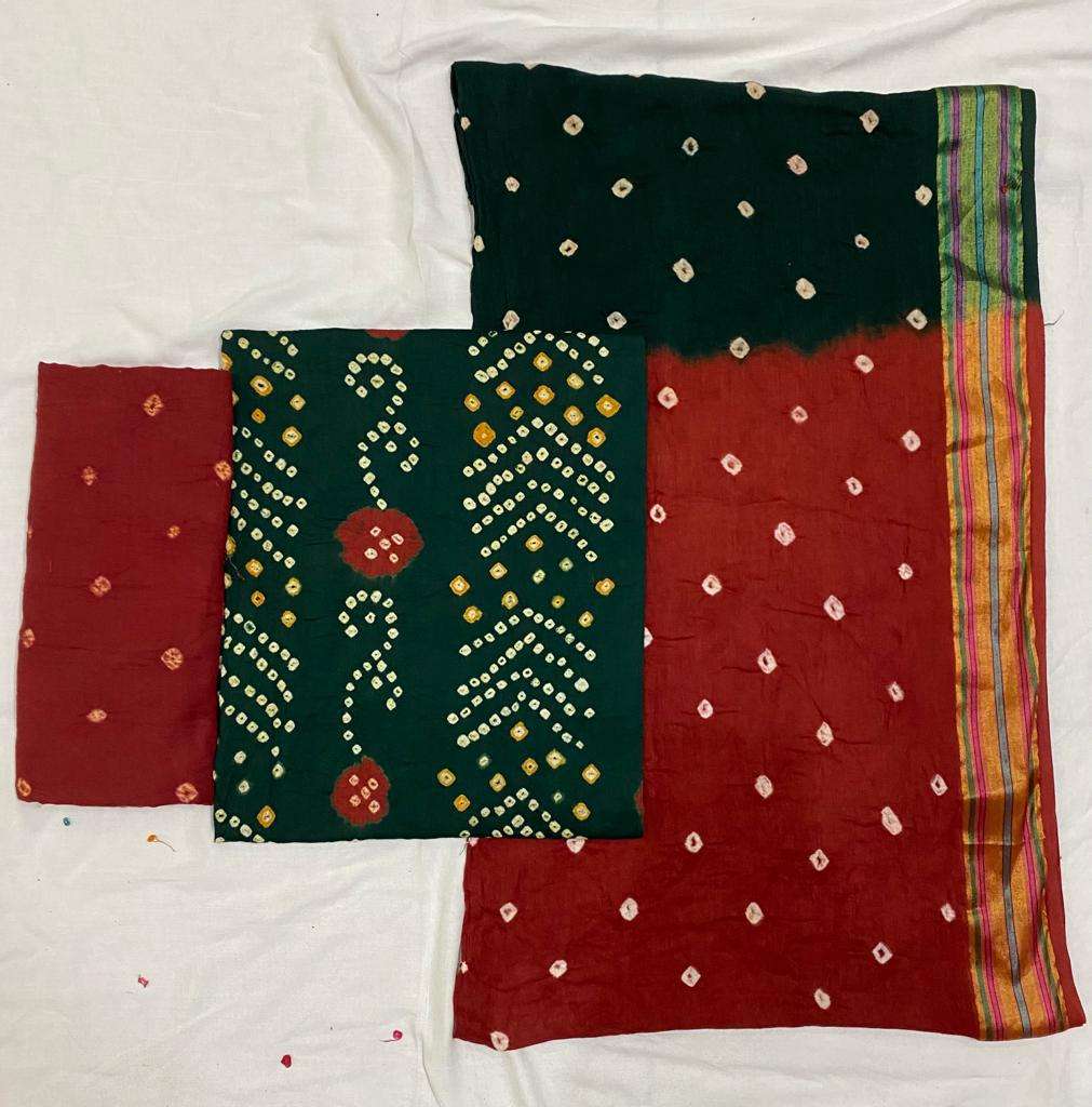 MF BANDHANI SPECIAL SATIN BANDHEJ PRINT SALWAR SUIT