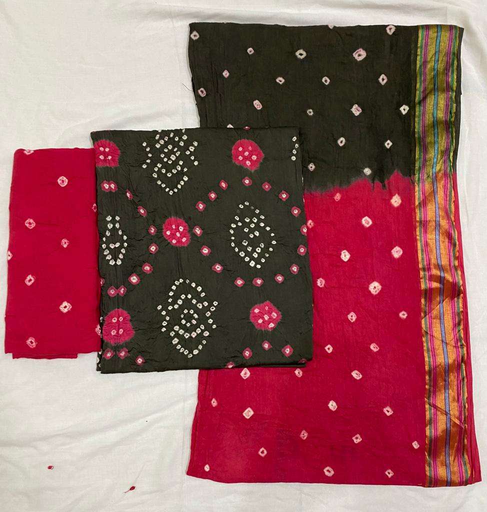 MF BANDHANI SPECIAL SATIN BANDHEJ PRINT SALWAR SUIT