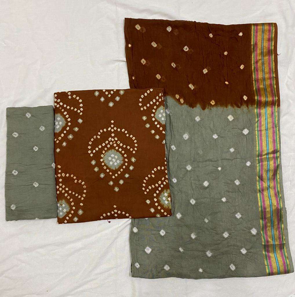 MF BANDHANI SPECIAL SATIN BANDHEJ PRINT SALWAR SUIT