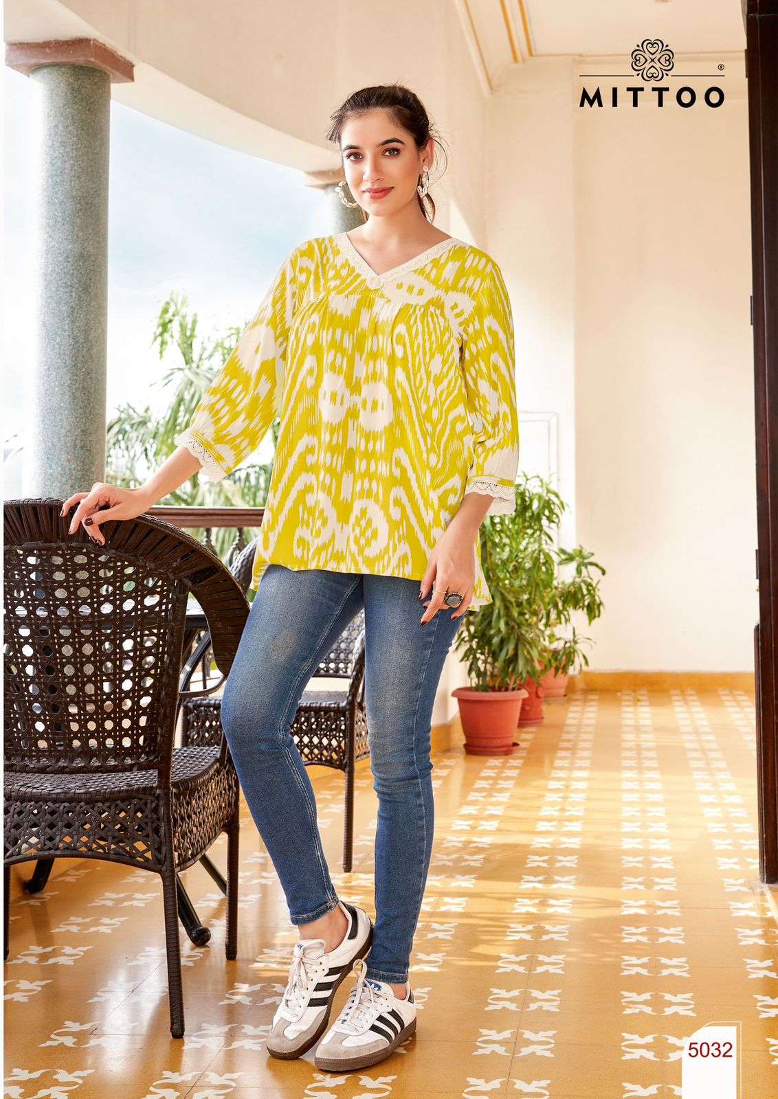 MITTOO VICTORIA VOL 6 RAYON PRINT FANCY WESTERN WEAR TOP