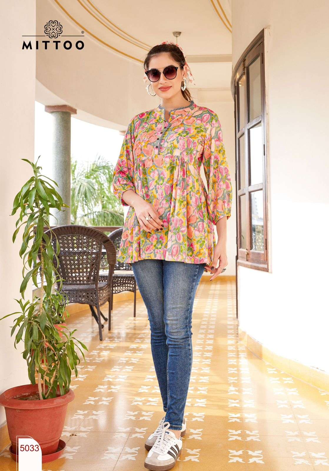 MITTOO VICTORIA VOL 6 RAYON PRINT FANCY WESTERN WEAR TOP