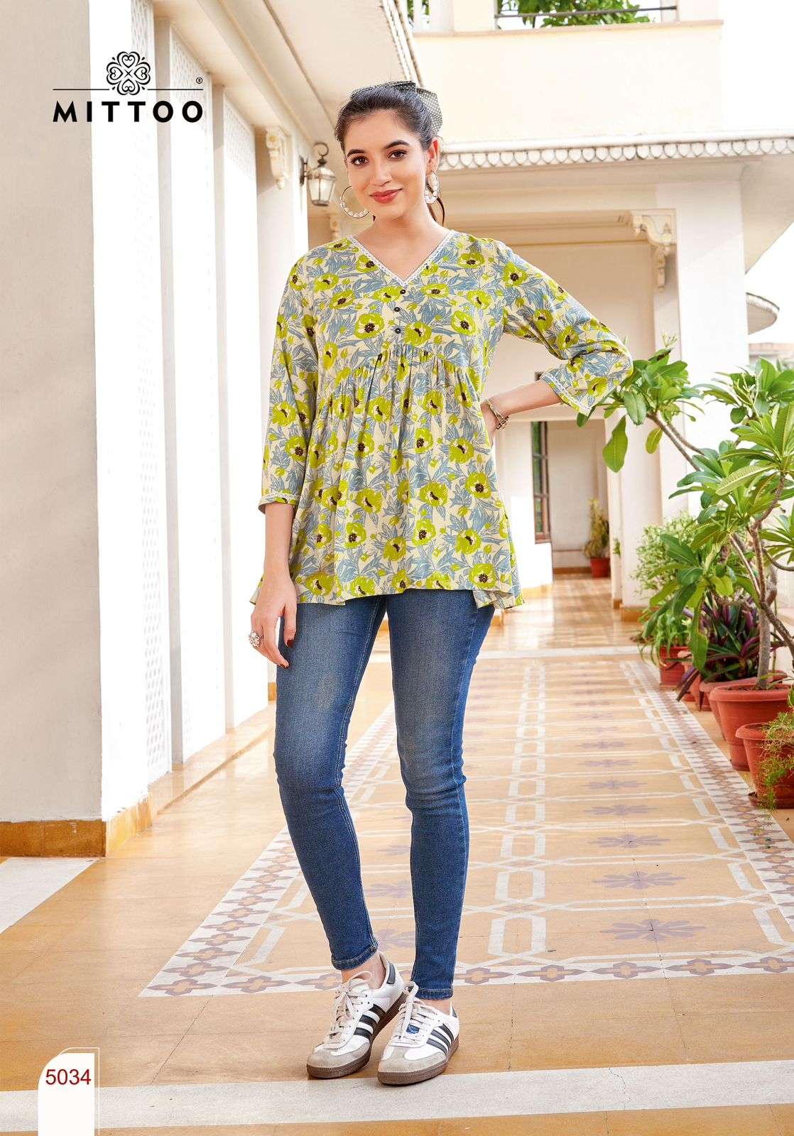 MITTOO VICTORIA VOL 6 RAYON PRINT FANCY WESTERN WEAR TOP