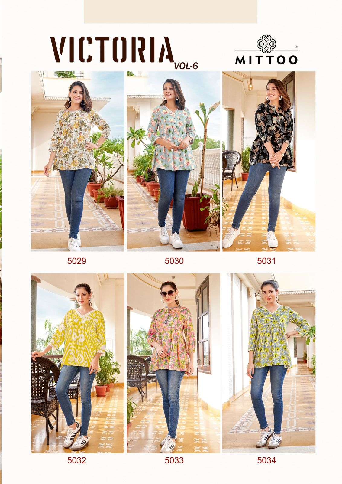 MITTOO VICTORIA VOL 6 RAYON PRINT FANCY WESTERN WEAR TOP