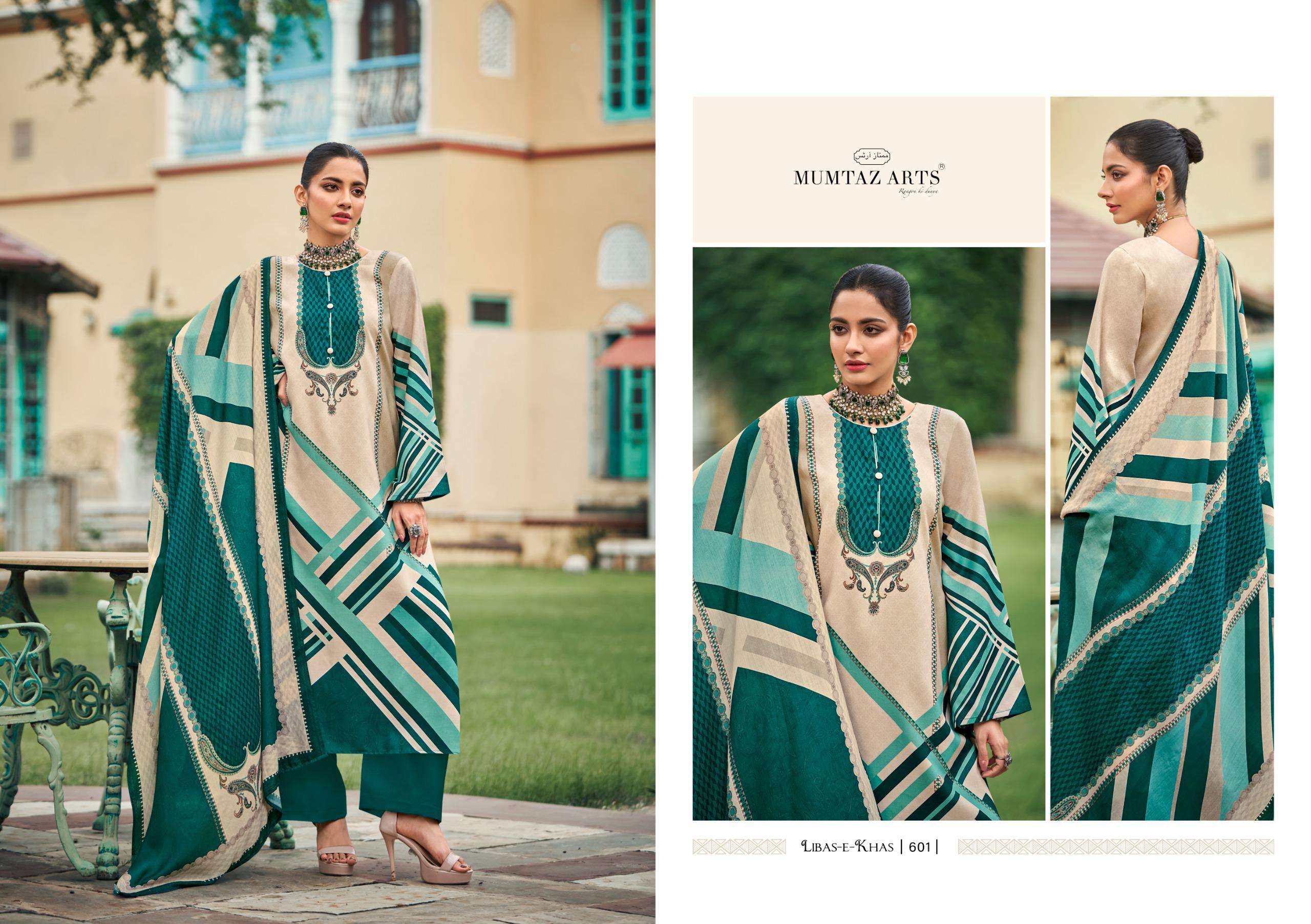 MUMTAZ ARTS LIBAS E KHAS PASHMINA DIGITAL PRINTS WITH WORK SUIT