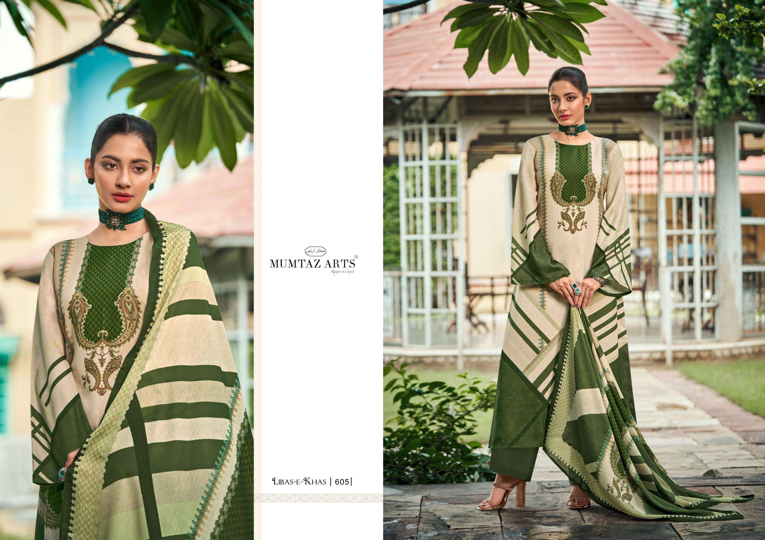 MUMTAZ ARTS LIBAS E KHAS PASHMINA DIGITAL PRINTS WITH WORK SUIT