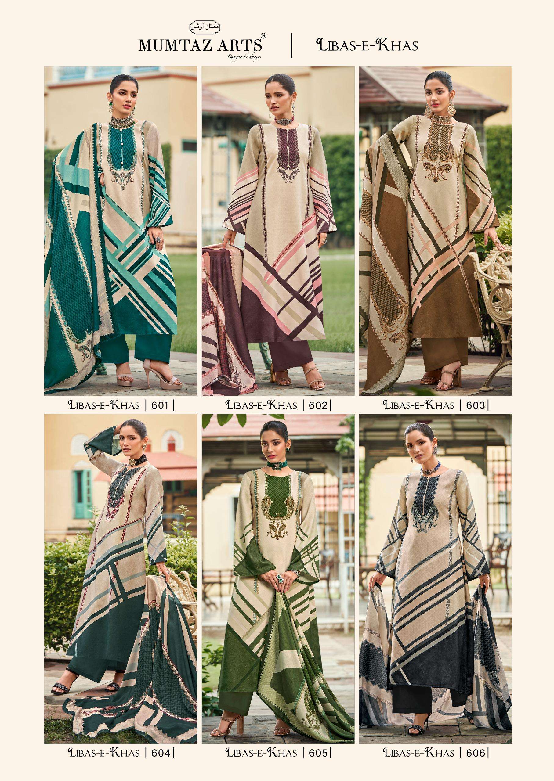 MUMTAZ ARTS LIBAS E KHAS PASHMINA DIGITAL PRINTS WITH WORK SUIT