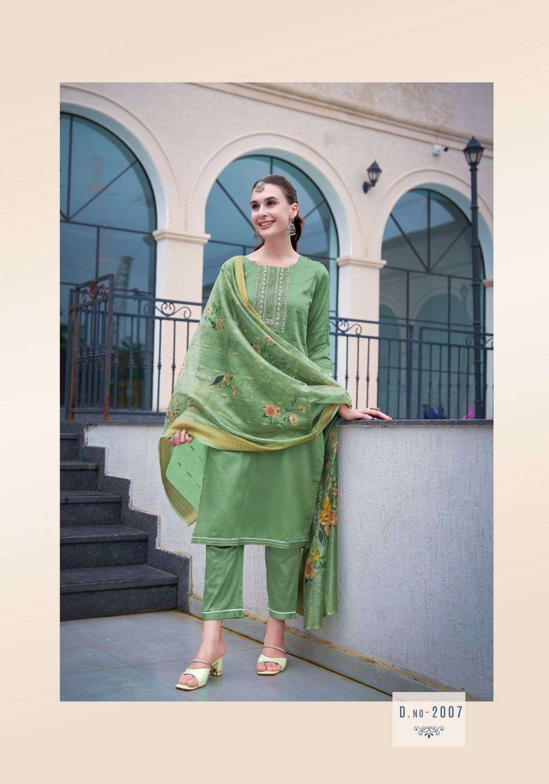 MYSTIC 9 RICH GOLD VOL 2 FANCY WORKS KURTI COMBO SET 
