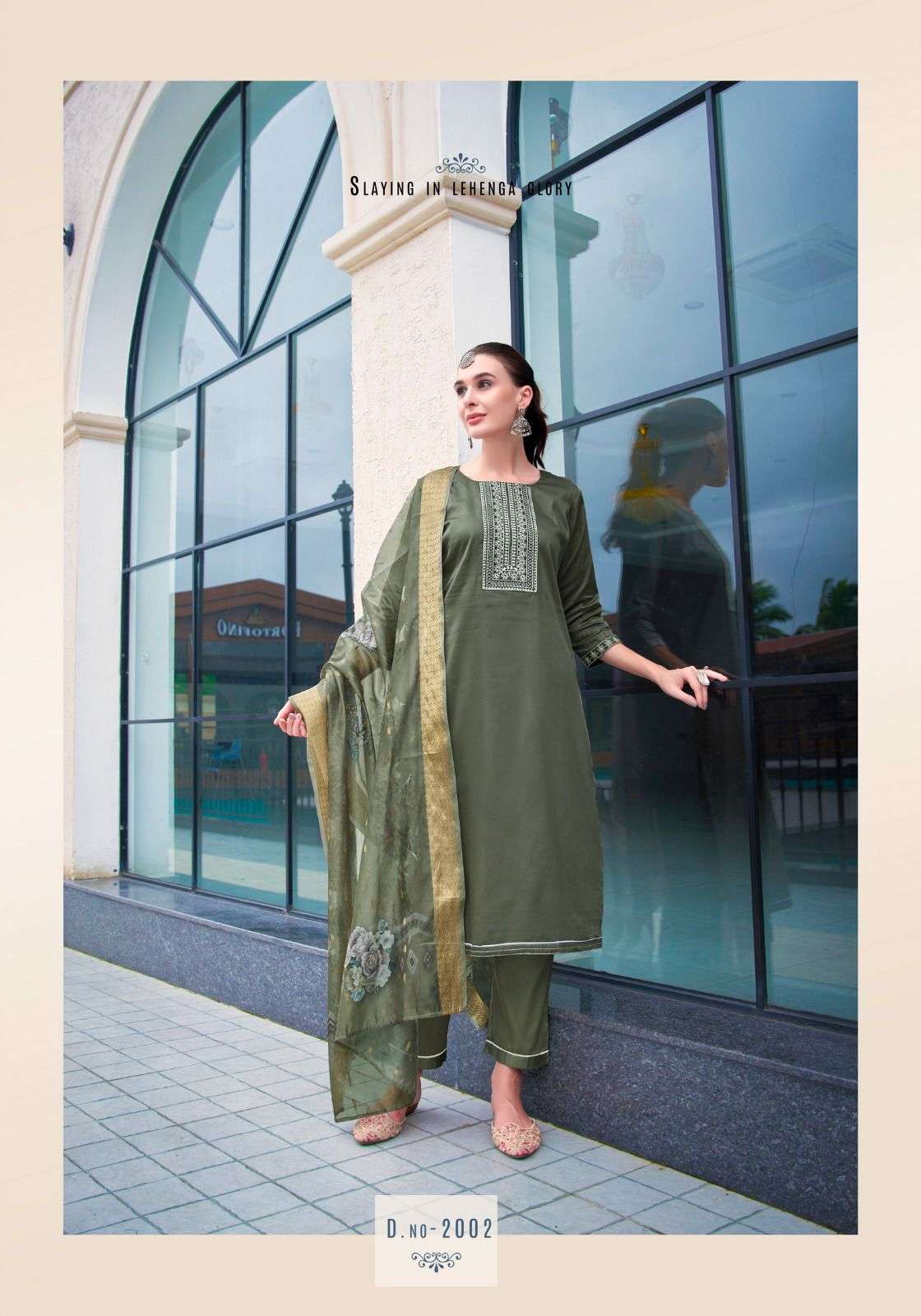 MYSTIC 9 RICH GOLD VOL 2 FANCY WORKS KURTI COMBO SET 
