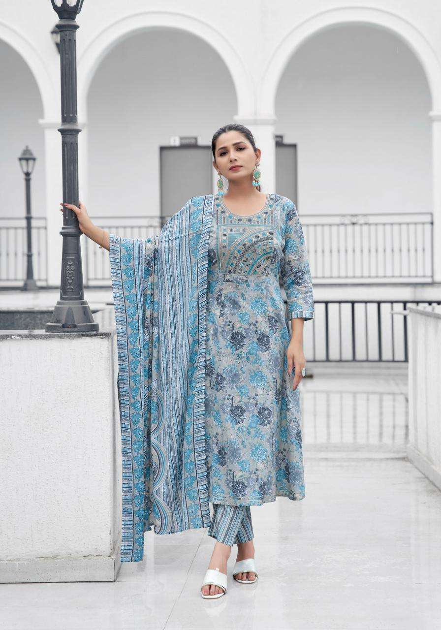 MYSTIC 9  ROOP VOL 1 NAIRA CUT PATTERN FANCY KURTI COMBO SET 