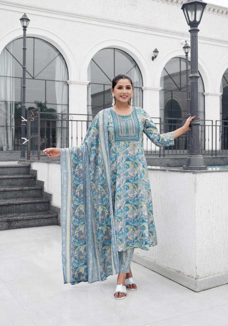 MYSTIC 9  ROOP VOL 1 NAIRA CUT PATTERN FANCY KURTI COMBO SET 