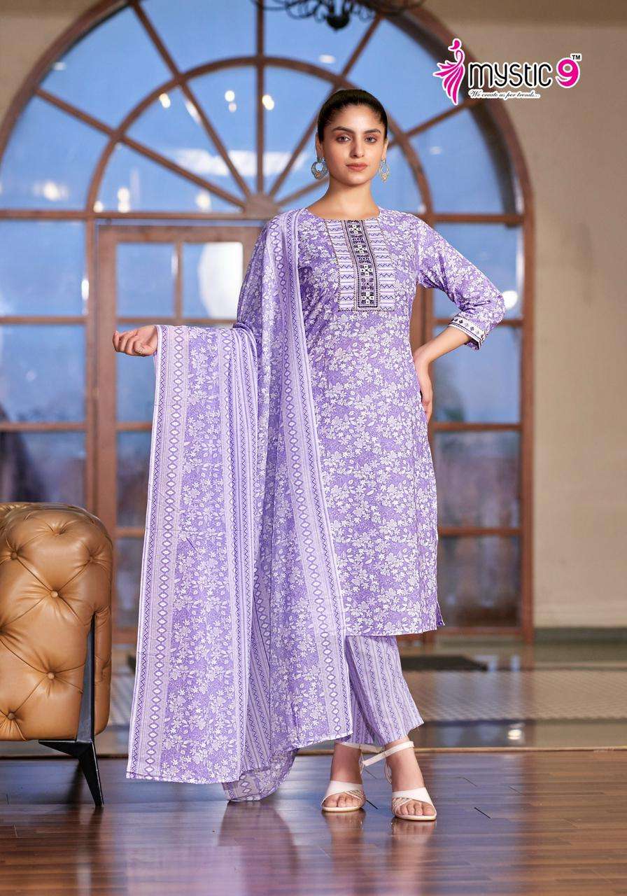 MYSTIC 9 SOFIYA VOL 1 COTTON PRINTED FANCY KURTI COMBO SET 