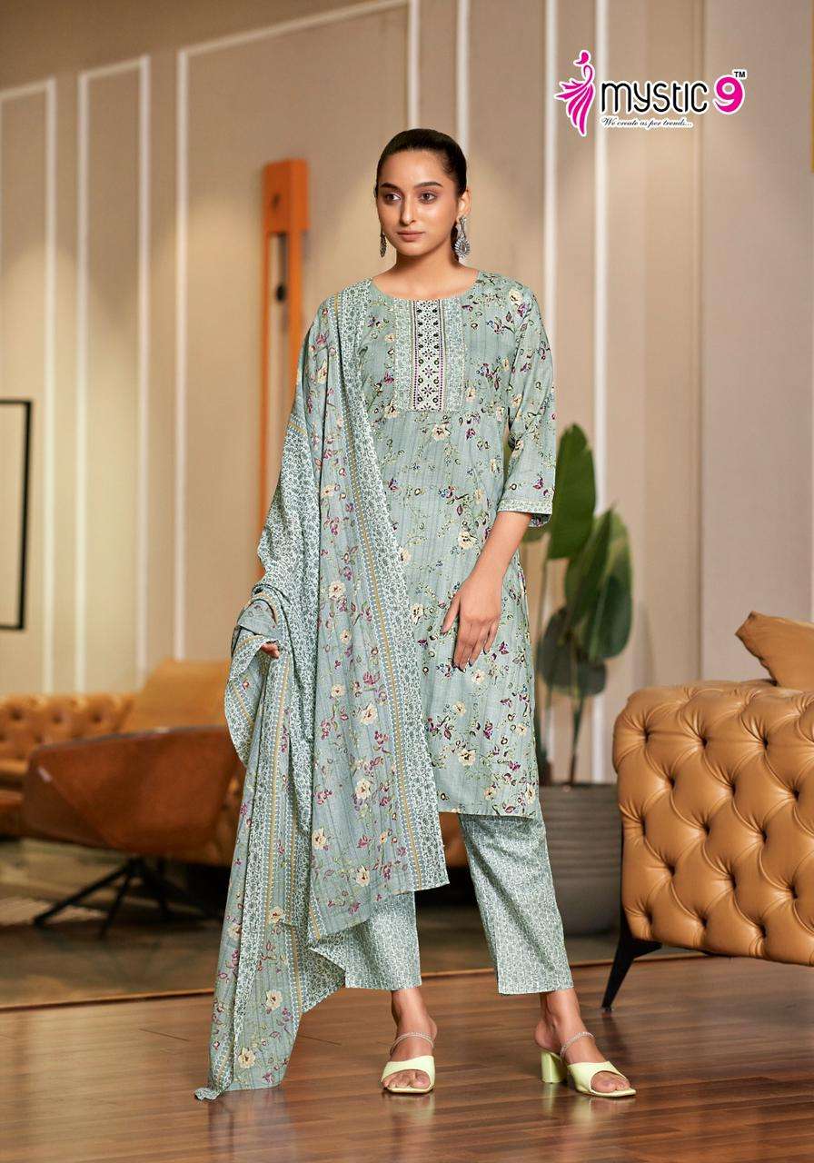 MYSTIC 9 SOFIYA VOL 1 COTTON PRINTED FANCY KURTI COMBO SET 