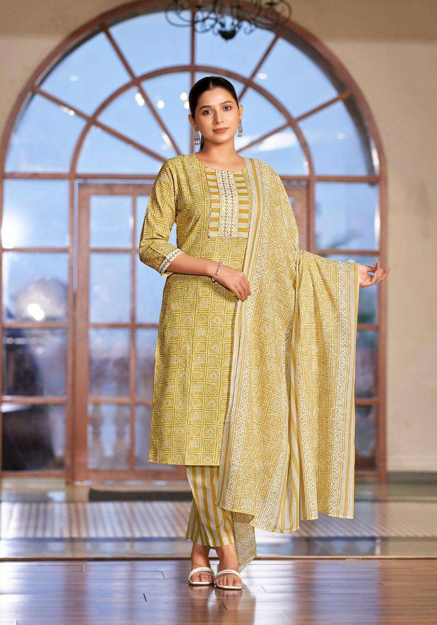 MYSTIC 9 SOFIYA VOL 1 COTTON PRINTED FANCY KURTI COMBO SET 