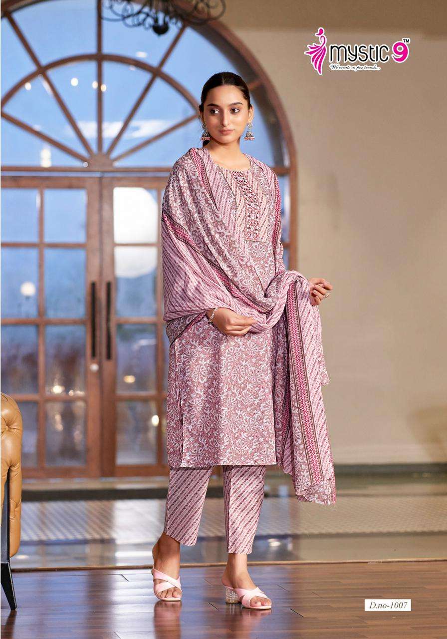 MYSTIC 9 SOFIYA VOL 1 COTTON PRINTED FANCY KURTI COMBO SET 