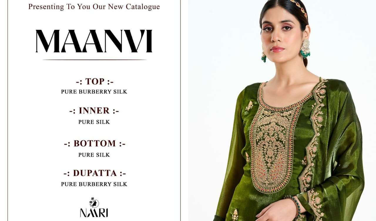 NAARI MAANVI SILK EMBROIDERY WORK SUIT