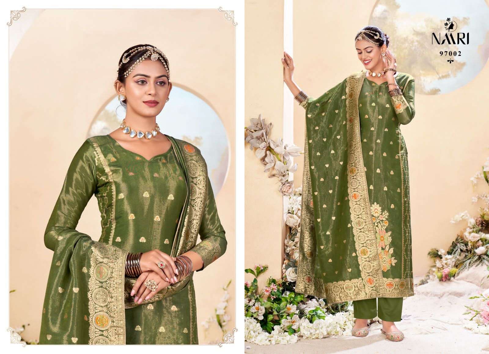 NAARI RANGAT JACQUARD DESIGNER SUIT