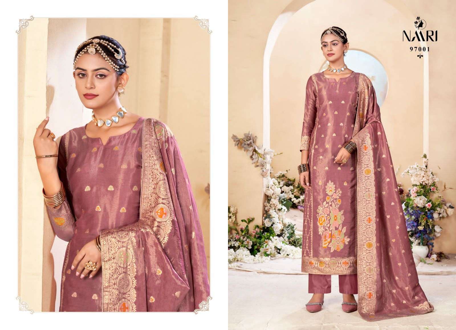 NAARI RANGAT JACQUARD DESIGNER SUIT