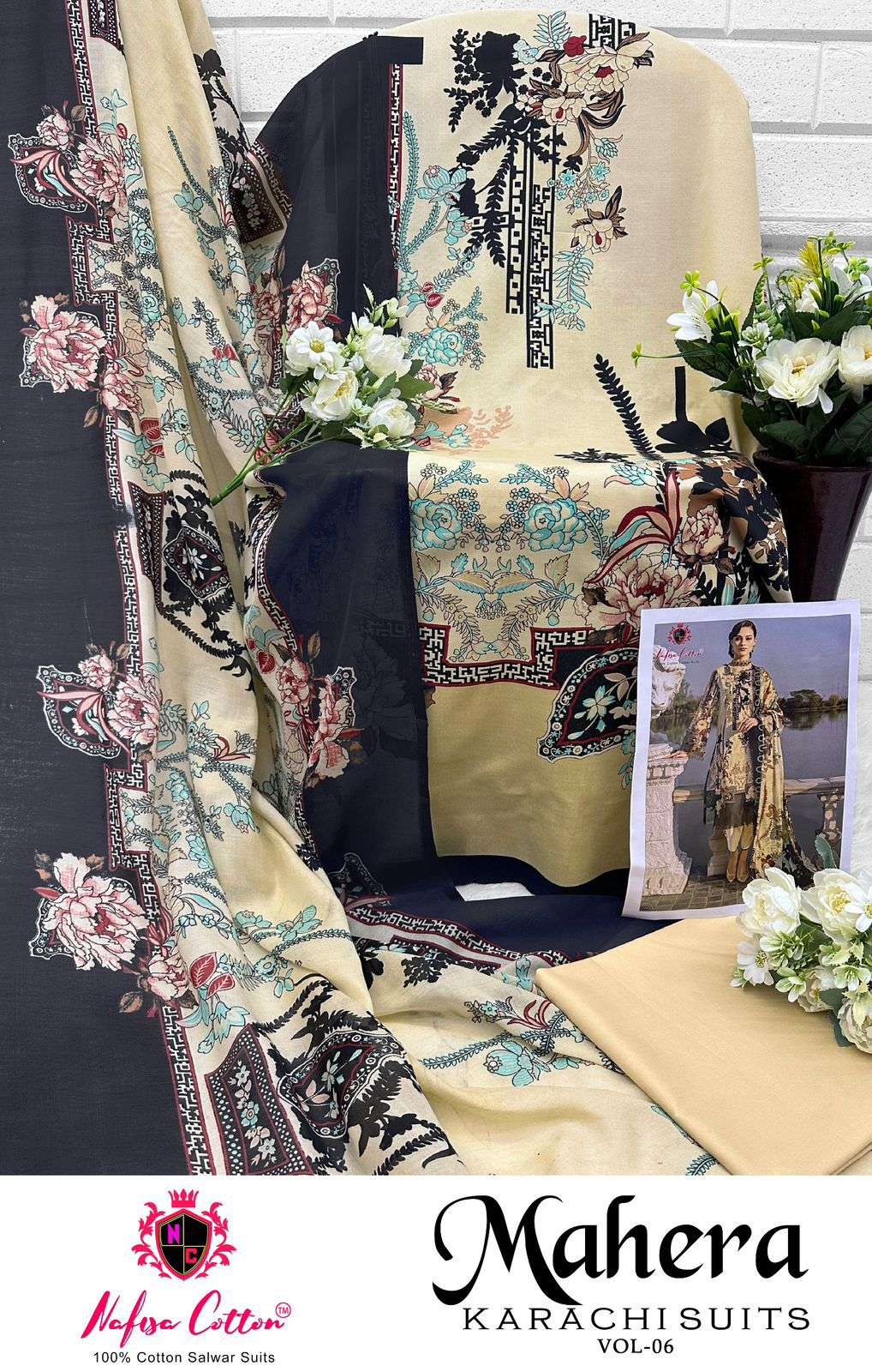 NAFISA COTTON MAHERA KARACHI SUITS VOL 6 COTTON DIGITAL PRINT SALWAR SUIT