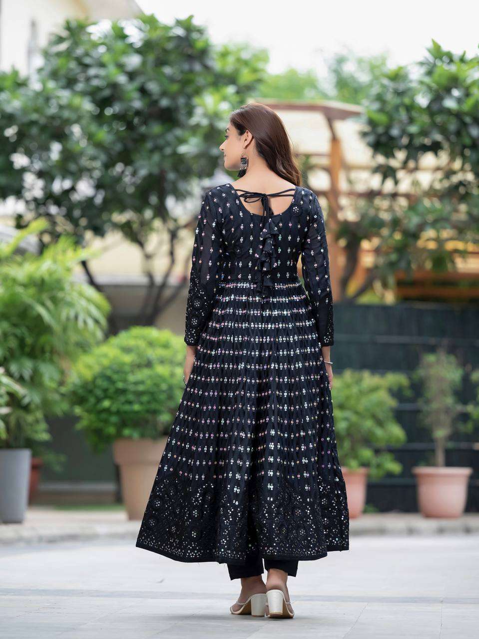 ND 5022 ANARKALI GOWN WITH BOTTOM AND DUPATTA 