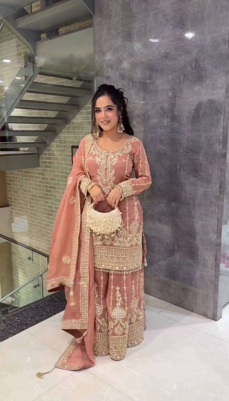 NSR 825 GORGEOUS DESIGNER TOP WITH SHARARA AND DUPATTA 