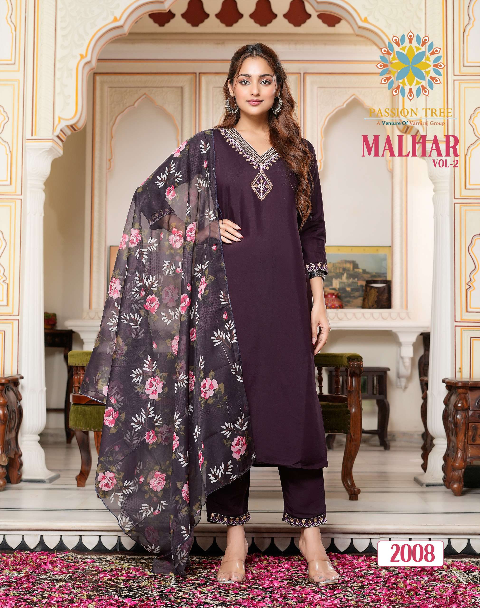 PASSION TREE MALHAR VOL 2 STRAIGHT KURTI WITH PANT & DUPATTA