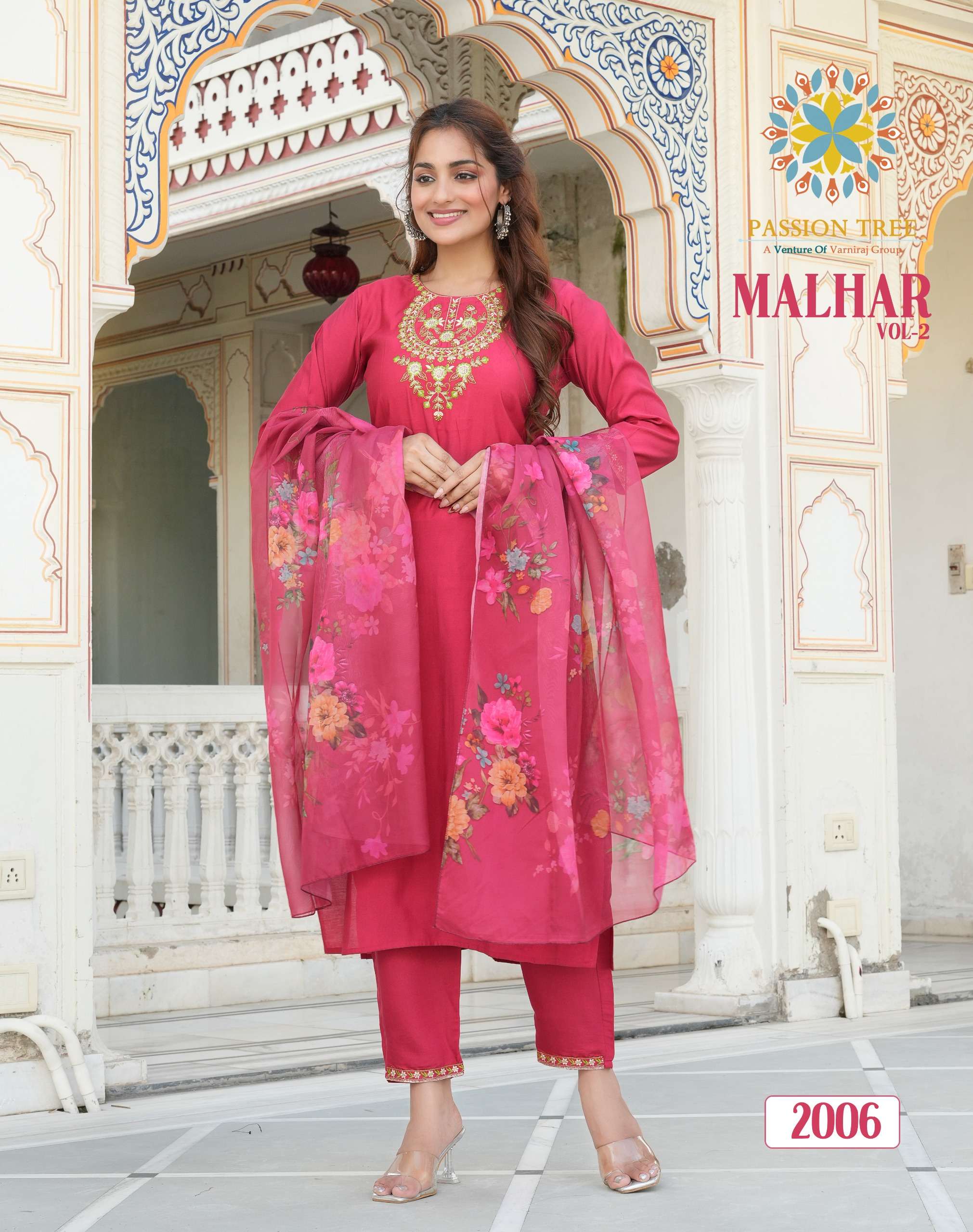 PASSION TREE MALHAR VOL 2 STRAIGHT KURTI WITH PANT & DUPATTA