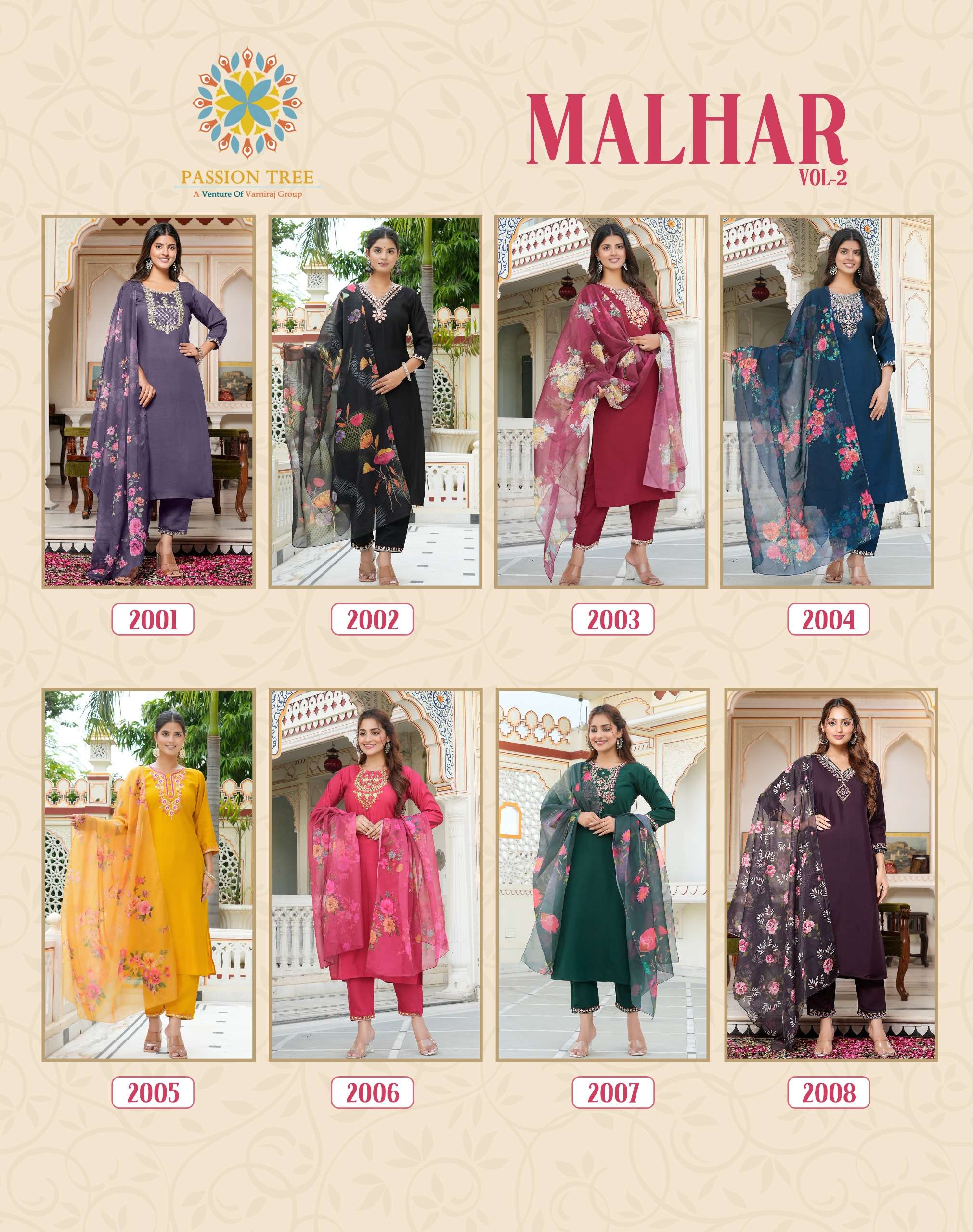 PASSION TREE MALHAR VOL 2 STRAIGHT KURTI WITH PANT & DUPATTA