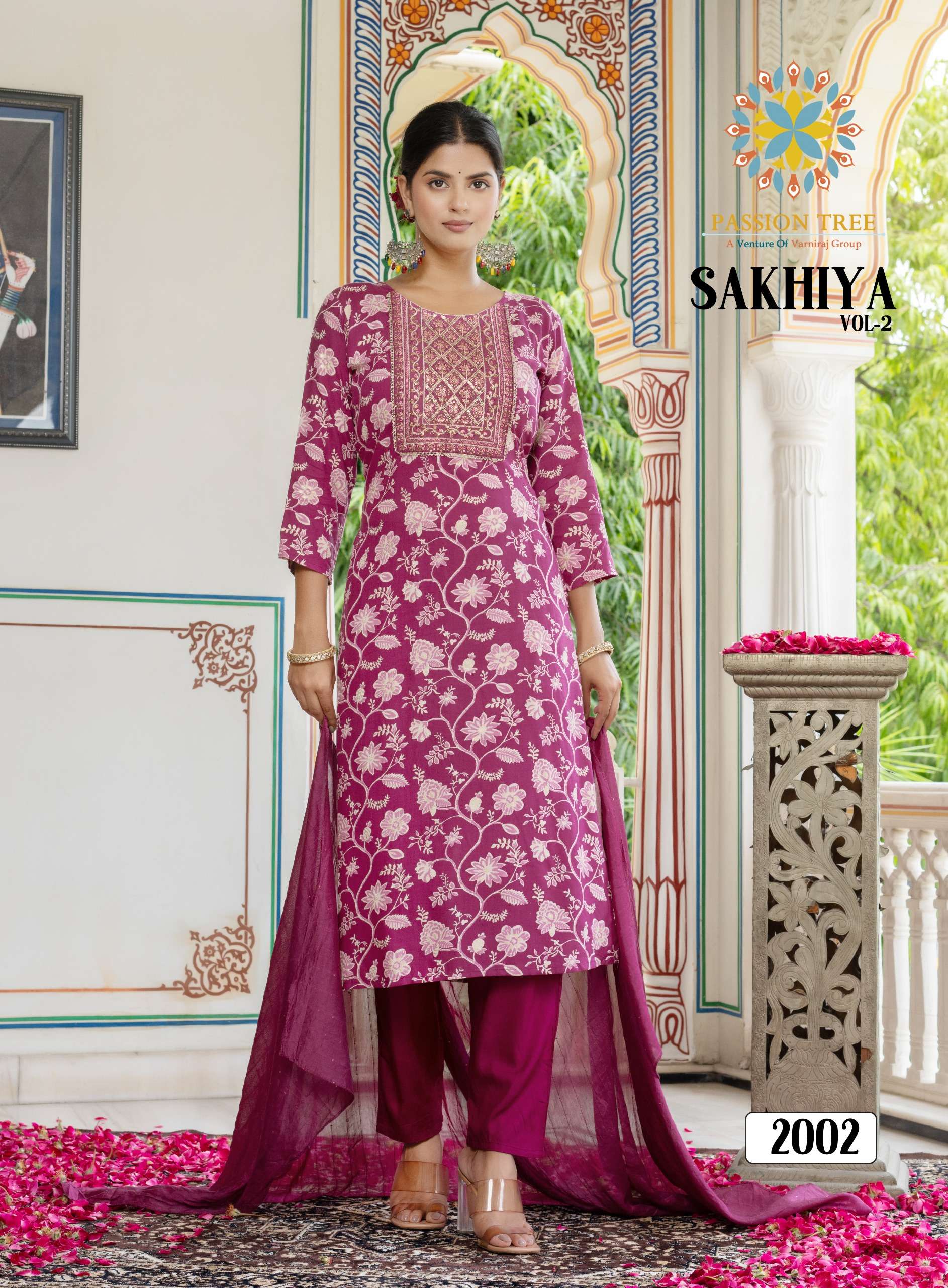 PASSION TREE SAKHIYA VOL 2 STRAIGHT KURTI WITH PANT AND DUPATTA SET 