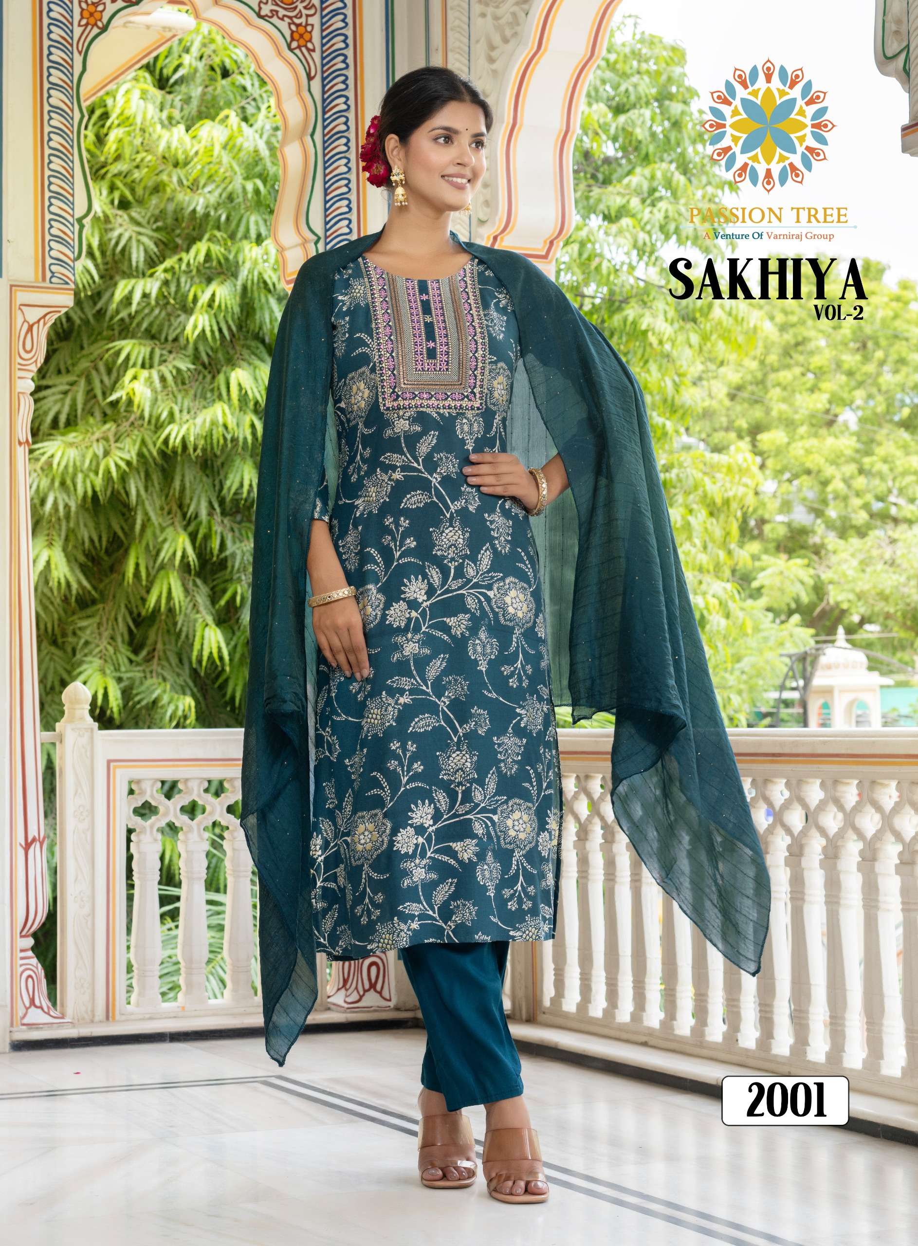 PASSION TREE SAKHIYA VOL 2 STRAIGHT KURTI WITH PANT AND DUPATTA SET 