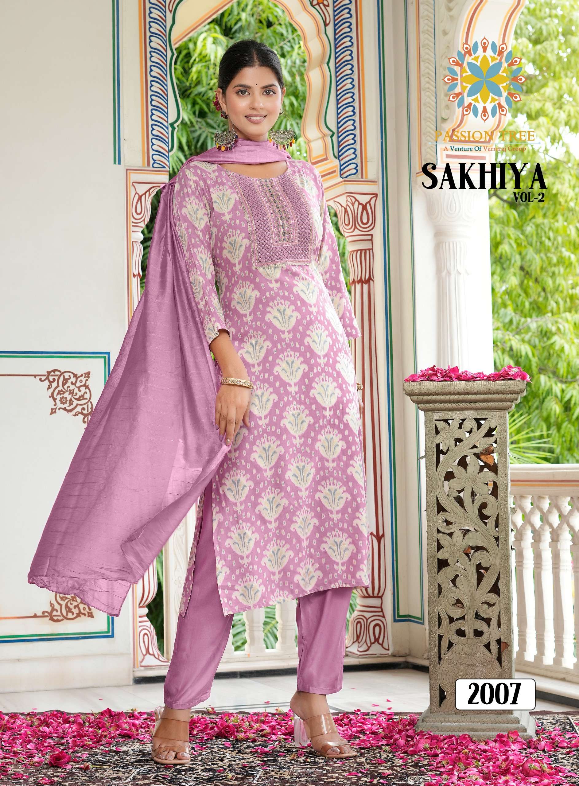 PASSION TREE SAKHIYA VOL 2 STRAIGHT KURTI WITH PANT AND DUPATTA SET 