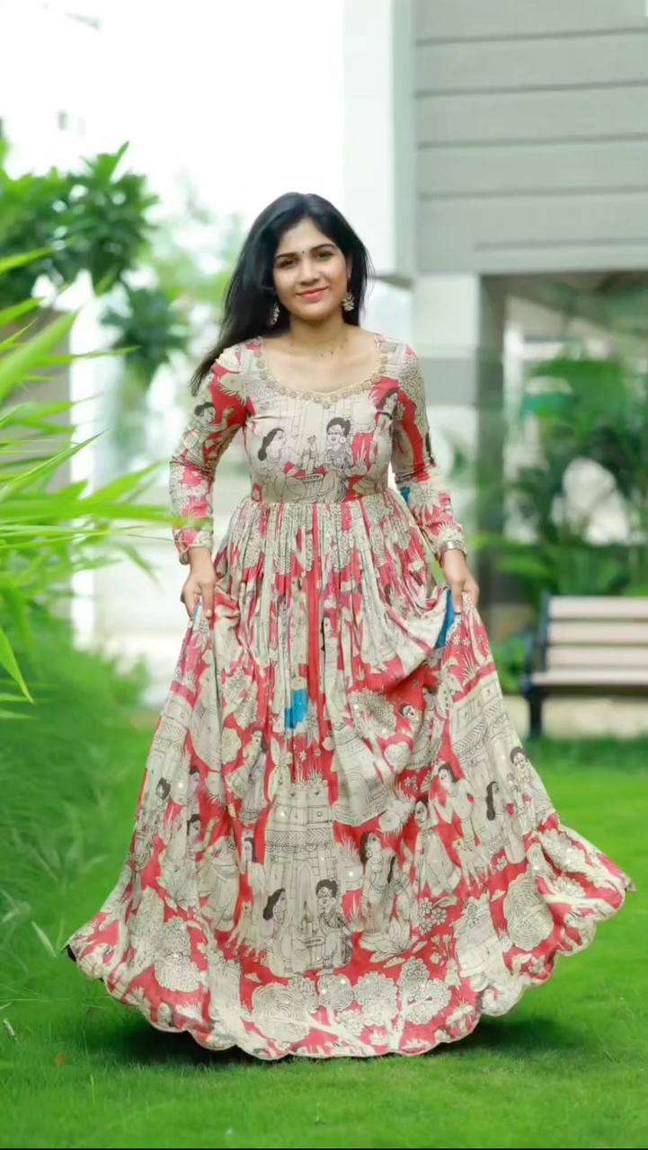 PC 431 DIGITAL PRINT DESIGNER FANCY LONG GOWN 