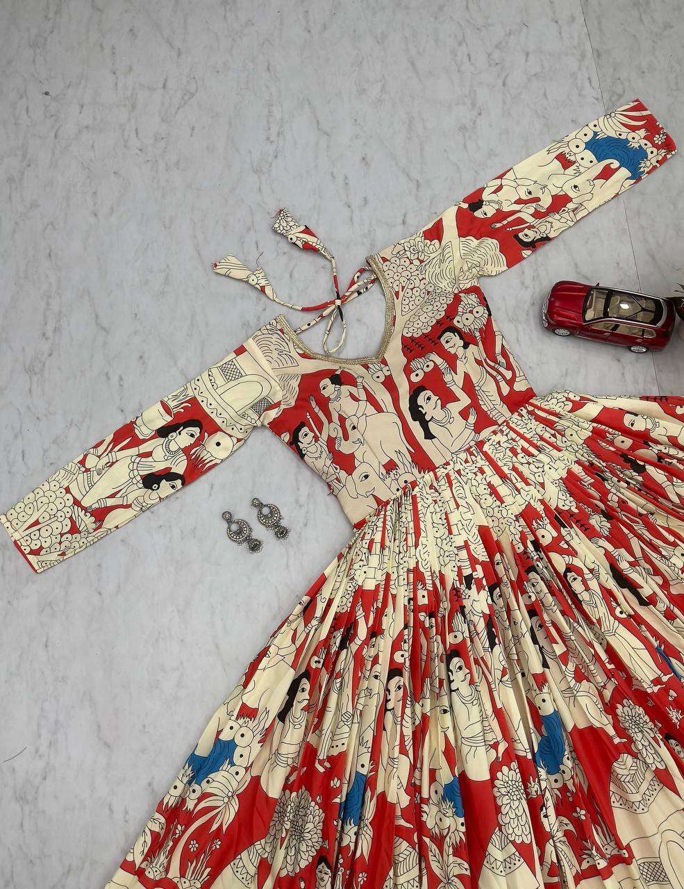 PC 431 DIGITAL PRINT DESIGNER FANCY LONG GOWN 