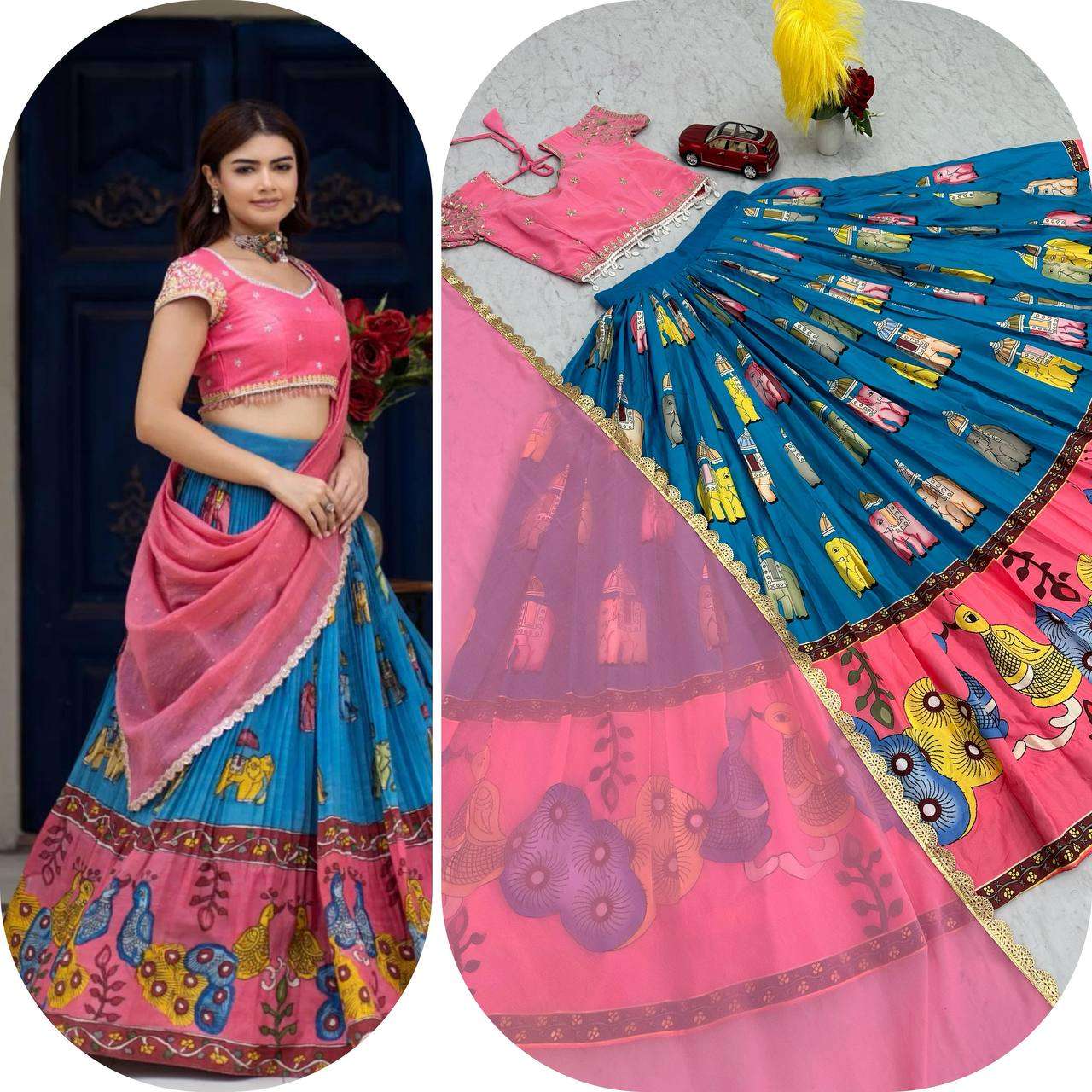 PC 436 COLOURFUL PRINTED NAVRATRI WEAR LEHENGA CHOLI