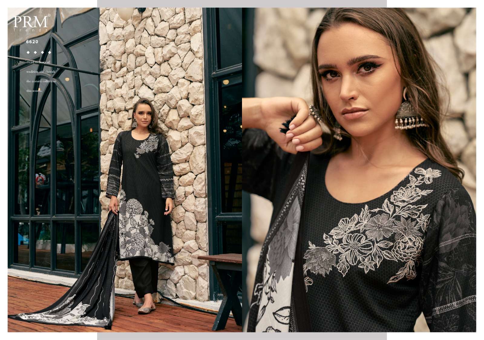 PRM TRENDZ ANTARA PASHMINA DIGITAL PRINT WITH WORK SUIT