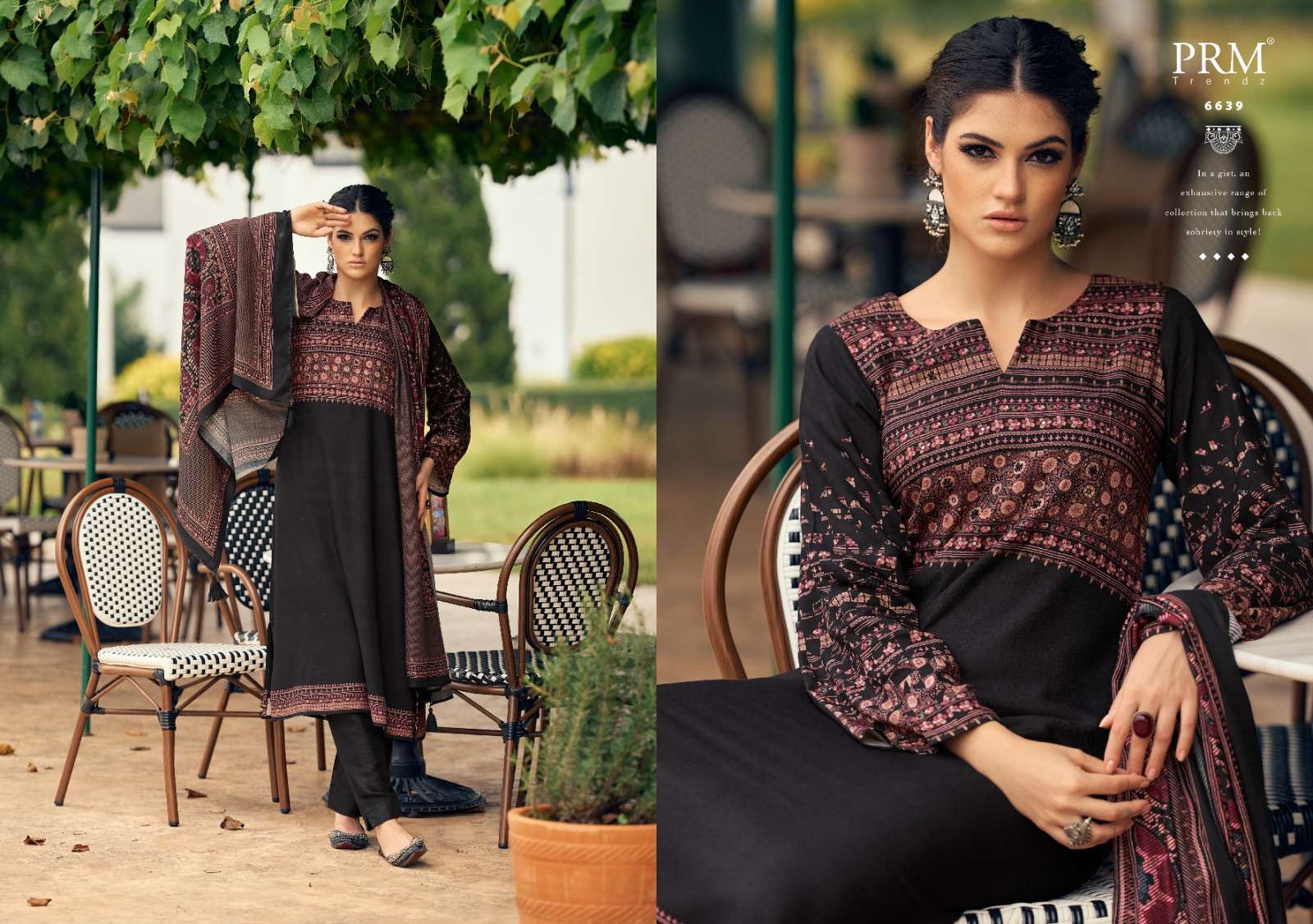 PRM TRENDZ SURAALI PASHMINA DIGITAL PRINT WITH FANCY WORK SUIT