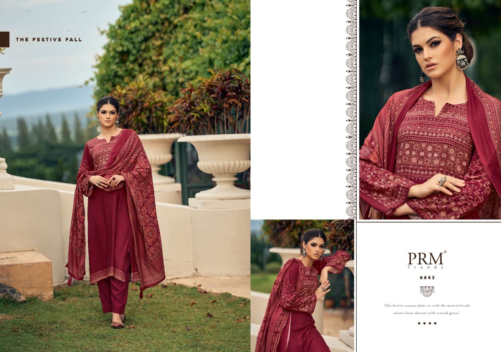 PRM TRENDZ SURAALI PASHMINA DIGITAL PRINT WITH FANCY WORK SUIT