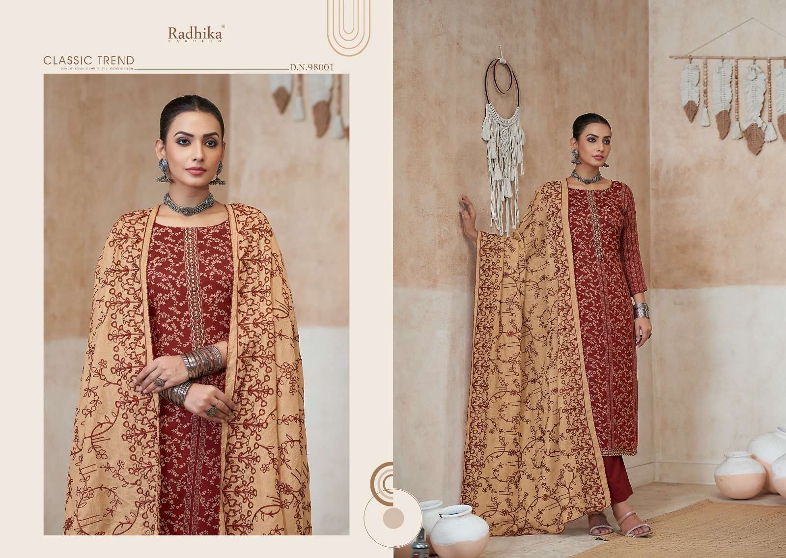RADHIKA FASHION AZARA BLACK BERRY VOL 13 COTTON DESIGNER PRINT SUIT